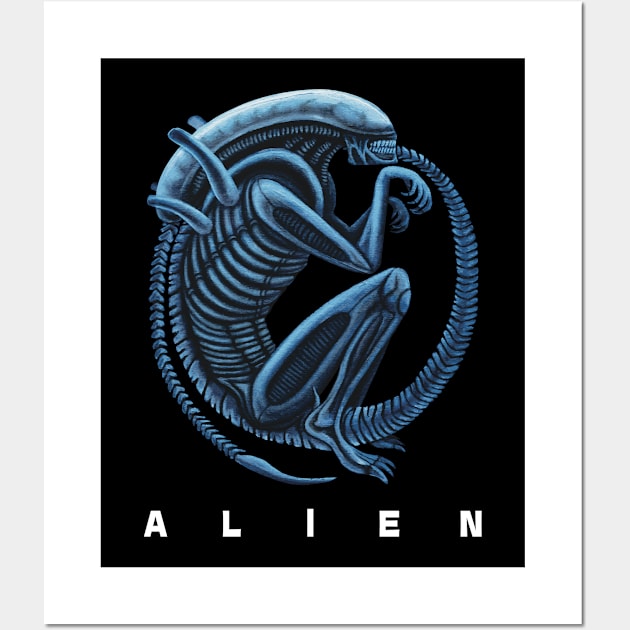 Xenomorph In Stasis Wall Art by SPACE ART & NATURE SHIRTS 